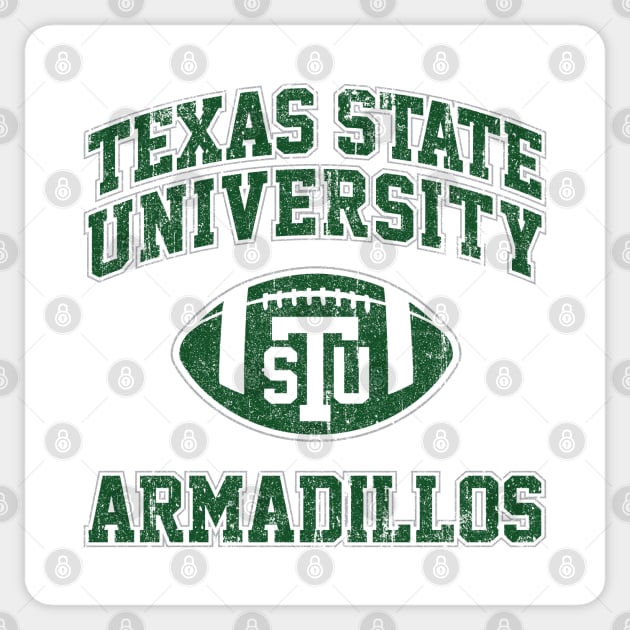 Texas State Armadillos - Necessary Roughness (Variant) Sticker by huckblade